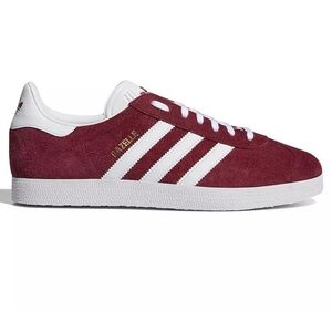 Adidas Gazelle Maroon and White Sneakers